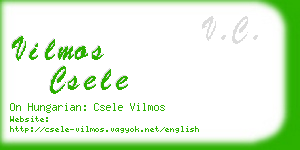 vilmos csele business card